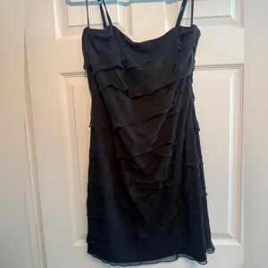 White House Black Market Black Ruched Sheath Cocktail Dress